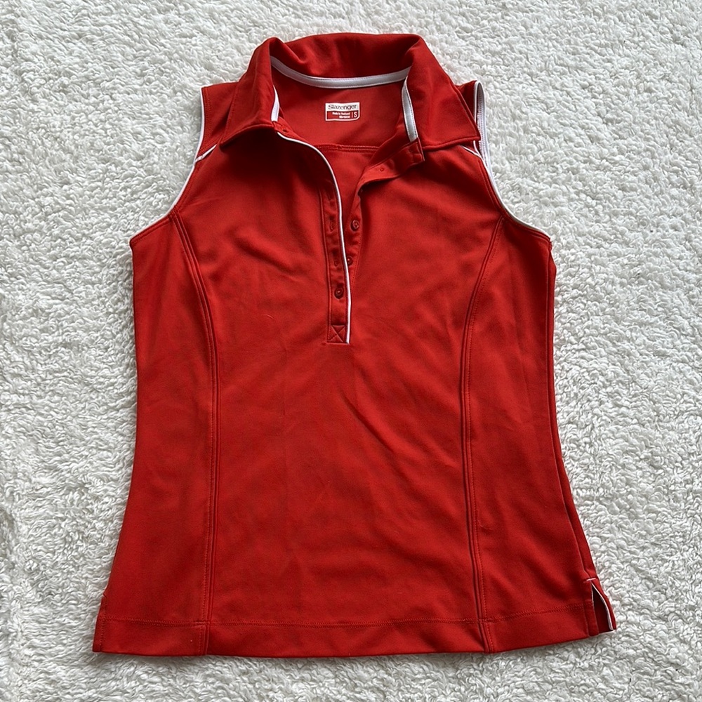 Slazenger Orange Sleeveless Golf Top
